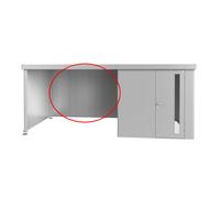 Biohort Rear Wall for Side Roof of Garden Shed Neo - Silver-Metallic