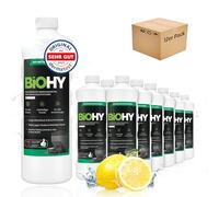 BiOHY Floor Cleaning Robot Cleaning Agent (12 x 1l Bottle) | Specially Developed for Cleaning Stations | Extends The lifespan of The Extraction Station | Low-foaming Floor Cleaner Concentrate