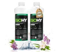 BiOHY Floor Cleaning Robot Cleaning Agent with a Fresh Spring Scent (2 x 1l Bottle) | Specially Developed for Cleaning Stations | Extends The lifespan of The Extraction Station (Wischroboter
