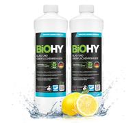 BiOHY Glass and Surface Cleaner (2 x 1l Bottle) | Alcohol Cleaner Concentrate | Universal Cleaner | Intensive & Sustainable Automatic Cleaner (Glas- und Oberflächenreiniger)