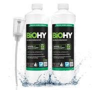 BiOHY Jewellery Cleaner (2 x 1l Bottle) + Dispenser | Concentrate for every ultrasonic device | Sustainable and gentle cleaning for watches, spectacles and jewellery (Schmuckreiniger)