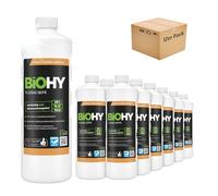 BiOHY Liquid Soap (12 x 1 Litre), Skin-friendly, Moisturising & Liquid Hand Soap, Phosphate-Free, Odourless Hygiene, Also Suitable for the Face, Without Perfume and Dyes