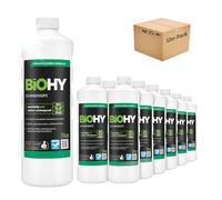 BiOHY Soft Soap (12 x 1l Bottle) | Floor Cleaner Concentrate | Natural Ingredients | Applicable on All Sensitive Surfaces | Rubber, Linoleum, parquet, PVC, Stone (Schmierseife)