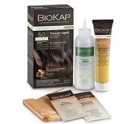 BIOKAP RAPID Permanent Hair Colour 5.0 Natural Chestnut Light Brown Only 10 Minutes Reaction Time Organic Argan Oil TricoREPAIR Complex Vegan Optimal Grey Coverage Up to 80% Natural Ingredients