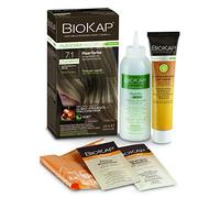 BIOKAP Rapid Permanent Hair Colour 7.1 Swedish Blonde | Only 10 Minutes Reaction Time | Organic Argan Oil - TricoRepair Complex - Vegan | Optimal Grey Coverage | Up to 80% Natural Ingredients