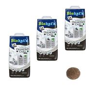 Biokat Diamond Care Classic Unscented Cat Litter 30L Antibacterial Disposable And Hypoallergenic Hygiene Granules With Smell Control Formula Combined With 4.5cm Natural Catnip Ball