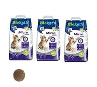 Biokat Micro Classic Cat Litter 42L Unscented Antibacterial Disposable And Hypoallergenic Hygiene Pure Fibres Particles With Smell Control Formula Combined With 4.5cm Natural Catnip Ball