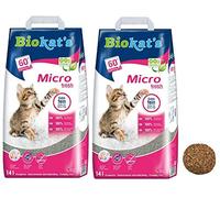 Biokat Micro Fresh Cat Litter 28L Summer Scented Antibacterial Disposable And Hypoallergenic Hygiene Pure Fibres Particles With Smell Control Formula Combined With 4.5cm Natural Catnip Ball