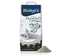 Biokatʼs Diamond Care Classic with fragrance-free formula - Fine cat litter with activated carbon and aloe vera - 1 bag (1 x 10 L)