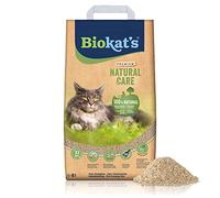 Biokat's Natural Care - Fine Clumping Cat Litter Made from Renewable and Compostable Plant Fibres - 1 Bag (1 x 8 L)