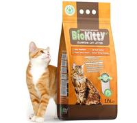 BioKitty Clumping Cat Litter, 10L Highly Absorbent Natural Bentonite Clay, Long Lasting Odour Control, Maximum Hygiene with Strong Clumping Litter (Aloe Vera, Pack of 1)