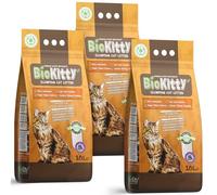 BioKitty Clumping Cat Litter, 30L Highly Absorbent Natural Bentonite Minerals Litter, Long Lasting Odour Control, Maximum Hygiene with Strong Clumping, (lavender)