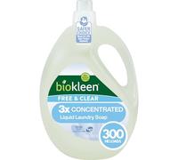 Biokleen Laundry Detergent Liquid, Concentrated, Eco-Friendly, Non-Toxic, Plant-Based, No Artificial Fragrance or Preservatives, Free & Clear, Unscented, 150 Ounces - 300 HE Loads/150 Standard Loads