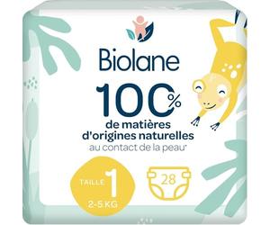 Biolane Natural Diapers 28 Diapers Size 1 (2-5 Kg)