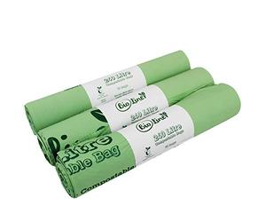 BioLiner 30 x 240L Compostable Bags for Large Wheelie Bins (3 Rolls) - EN 13432 Certified - Green - 240L Capacity - 30 Bags - 225 cm x 139 cm