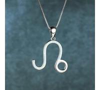 BIOLIVING Cute Female Blue Opal Pendant Necklace Boho Silver Color Chain Necklaces For Women Unique Leo Bridal Wedding Necklace