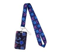 Biological Cell Bacteria Lanyard Card Holder Doctor Hanging Neck Phone Lanyard Badge Subway Access Card Holder(Color 04)