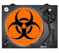 Biological Hazard Symbol Slip Mat Bio Hazardous Record Slip Mats Red Turntable Decks Records Slipmat Slipmats Mat DJs Accessories Gift For Him Her (7")