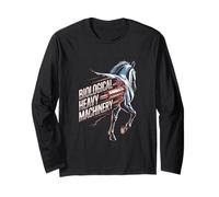 Biological Heavy Machinery Funny Horse Equestrian Design Long Sleeve T-Shirt