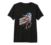 Biological Heavy Machinery Funny Horse Equestrian Design Premium T-Shirt