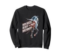 Biological Heavy Machinery Funny Horse Equestrian Design Sweatshirt