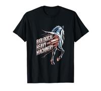 Biological Heavy Machinery Funny Horse Equestrian Design T-Shirt