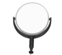 Biological Microscope Reflecting Mirror, 360 Degree Rotation | Plane Concave Double Side Mirror, Bracket Mounted Black Glass Plastic Design, for Slides and Clinical Observation