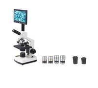 Biological Microscope, Temperature Control Function, 360° Multi-Directional Rotation, Led Light Source, Metal Platform,C-1600X