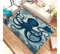 Biological Octopus Rug 3D Printed Carpet Large Non Slip Area Rugs Washable Soft Flannel Floor Mat For Kids Room Living Room Bedroom 50 X 80 Cm - Polyester Soft Touch Easy Clean -62040061820