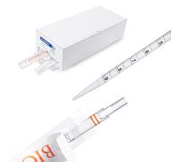 Biologix 100Pcs 10mL Serological Pipette, Polystyrene Disposable Graduated Lab Pipettes for Cell Culture, Clinical Diagnostics, Biomedical Research, Sterile, Orange