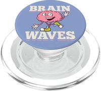 Biology Brain Waves Funny Pun Human Evolution Theory Science PopSockets PopGrip for MagSafe