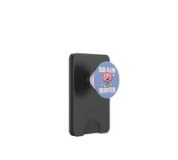 Biology Brain Waves Funny Pun Human Evolution Theory Science PopSockets PopWallet for MagSafe