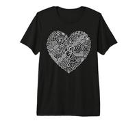 Biology Chemistry Physics Math Science Astronomy Heart Premium T-Shirt
