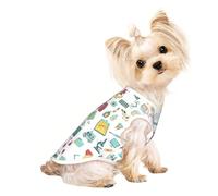 Biology chemistry Print Lightweight Dog Vest, Cat Sleeveless Shirt, Breathable Mesh Design for Summer Walking and Play