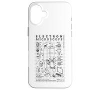 Biology Electron Microscope Diagram Biologist Scientist Lab Case for iPhone 16 Plus
