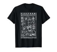 Biology Electron Microscope Diagram Biologist Scientist Lab Value Graphic T-Shirt, Men, Black, L