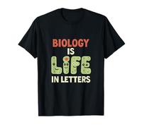 Biology is Life in Letters Science Nerd Humor T-Shirt