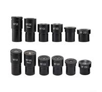 Biology Microscope Eyepiece 23.2 mm Wide Angle 5X-25X Robust Metal Design for Plant Experiments (WF25X)