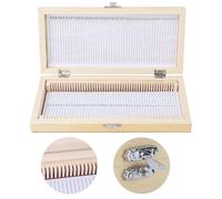 Biology Microscope Slides Set 50PCS with Wooden Storage Case