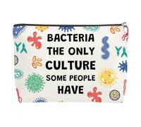 Biology Teacher Gifts for Women Science Makeup Bag Microbiology Gifts Funny Science Gift End of Year Biology Teacher Appreciation Gift Travel Toiletry Bag Graduation Birthday Retirement Presents