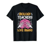 Biology Teacher Love Brains Funny Halloween School T-Shirt