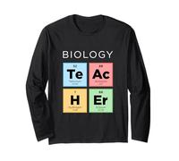 Biology Teacher Periodic Table of Elements Funny Science Long Sleeve T-Shirt