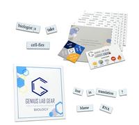 Biology Word Magnets - Funny and Nerdy Word Kit for College to PhD to Professional Biologist Level - Office Refrigerator or Magnetic White Board - Made in USA
