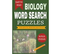 Biology Word Search Puzzle: Word Searches with Easy to Read Print about Biology and Other Related Items | 6x9 inches, 110 pages | 50+ Puzzles... Gifts for Vacations, Holidays and Free Times