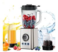 Biolomix 3 in 1 Smoothie Blender and Food Processor Combo，1300W Power Motor with 304 Stainless Steel and 2 Preset Programs, Coffee Spice Grinder, Grinder Combo for Crush Ice, Smoothies, Milk Shakes