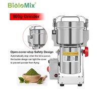 BioloMix 800g 700g Grains Spices Herbals Cereals Coffee Dry Food Grinder Mill Grinding Machine Gristmill Flour Powder crusher 800G 220V UK Plug