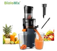BioloMix Cold Press Juicer with 78mm Feed Chute, 200W 40-65RPM Powerful Motor Slow Masticating Juice Extractor Fits Whole Fruits SJ-017