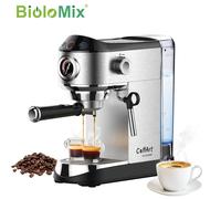 BIOLOMIX Espresso Machine With Milk Frother for Ground Coffee 1.1L Capacity1100W