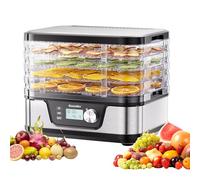 Biolomix Food Dehydrator, Food Dehydrator with Adjustable Temperature and Timer Functions; BPA-Free, Suitable for Fruit, Meat, Jerky, Vegetables and Healthy Snacks.