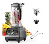 BioloMix Professional Blender Smoothie Mixer with 2L BPA Free Pitcher, Smart Timer And Pre-programed Peak 2200W Power Mixer 8 Blades for/Ice/Smoothie/Frozen Dessert/Hot Soup (Dark grey, T5200+PJ)